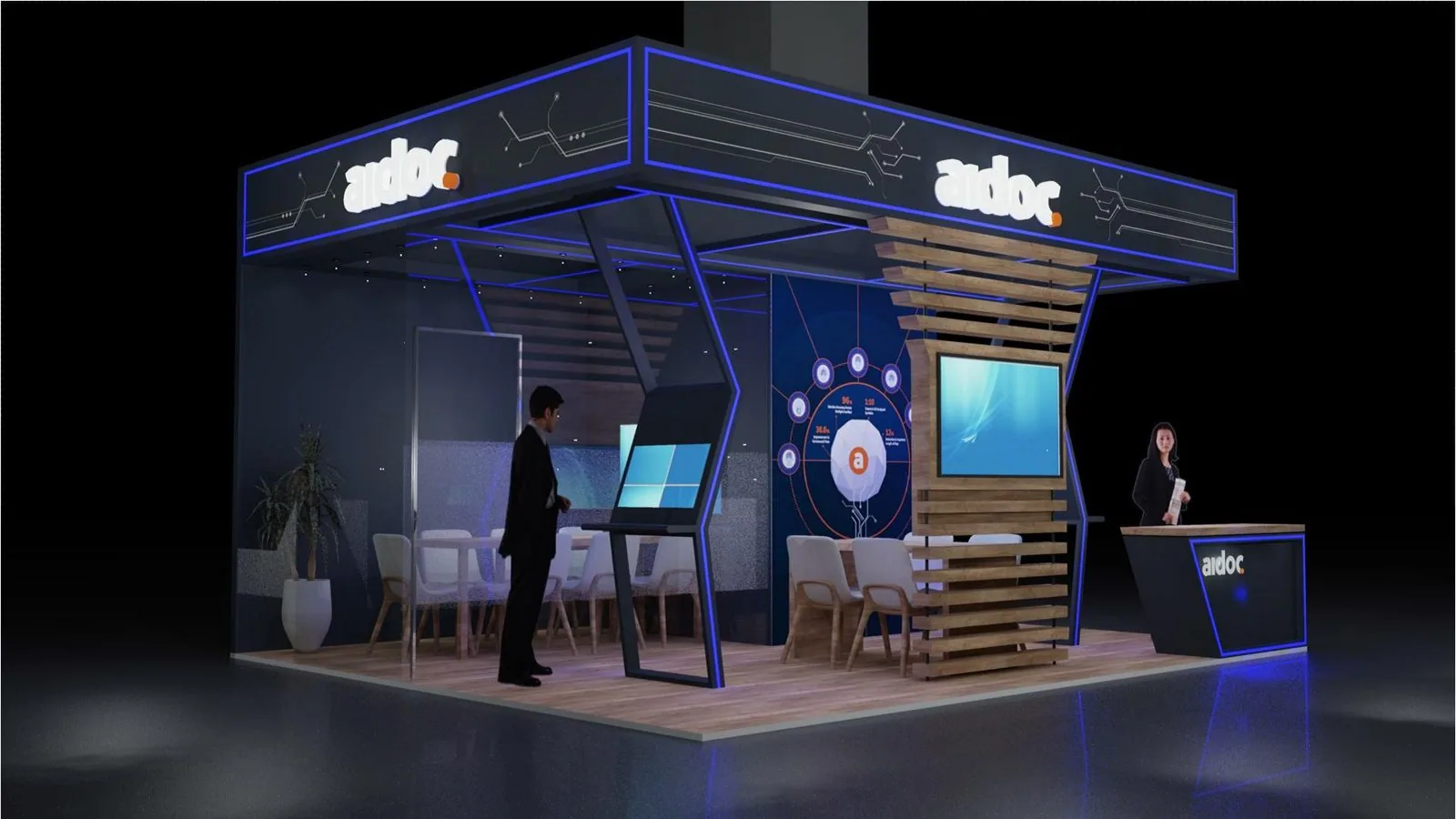 Aidoc booth render, RSNA 2019