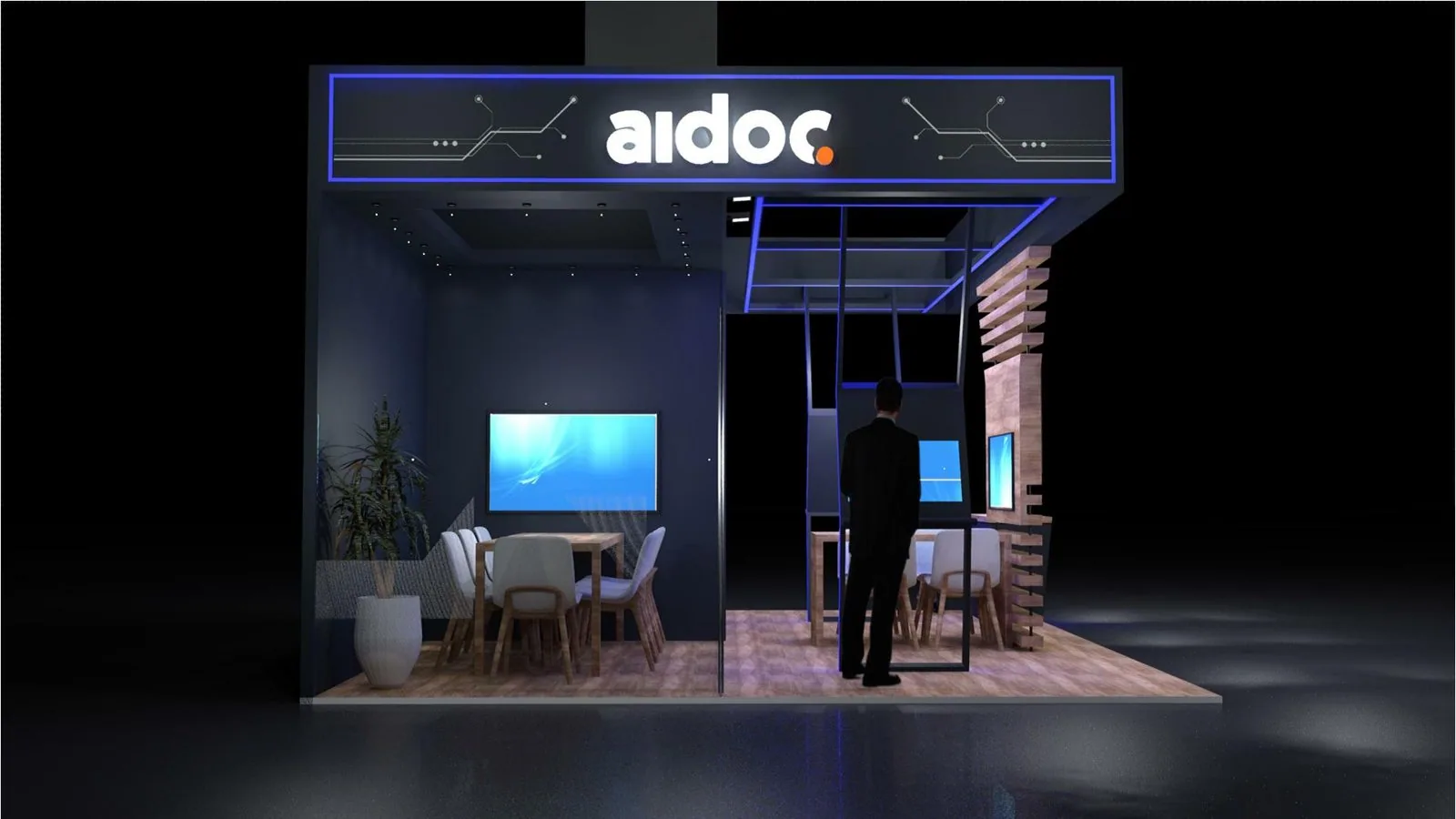 Aidoc booth side elevation