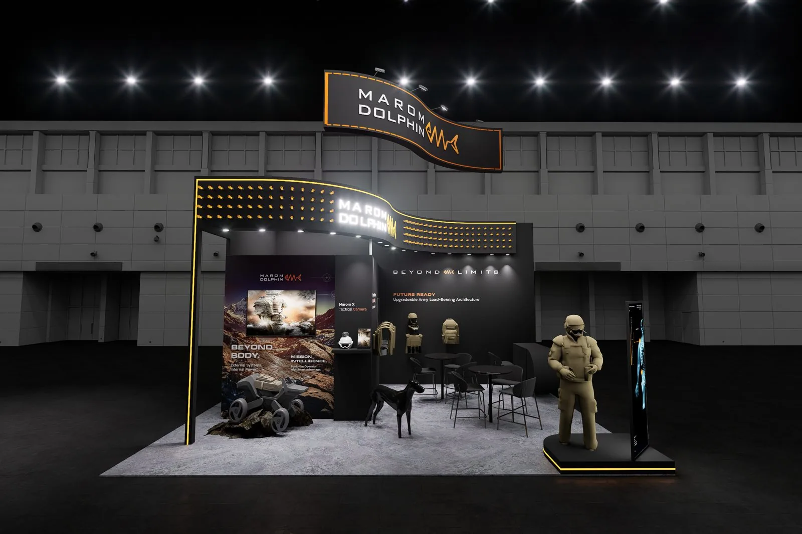 Marom Dolphin exhibition booth render