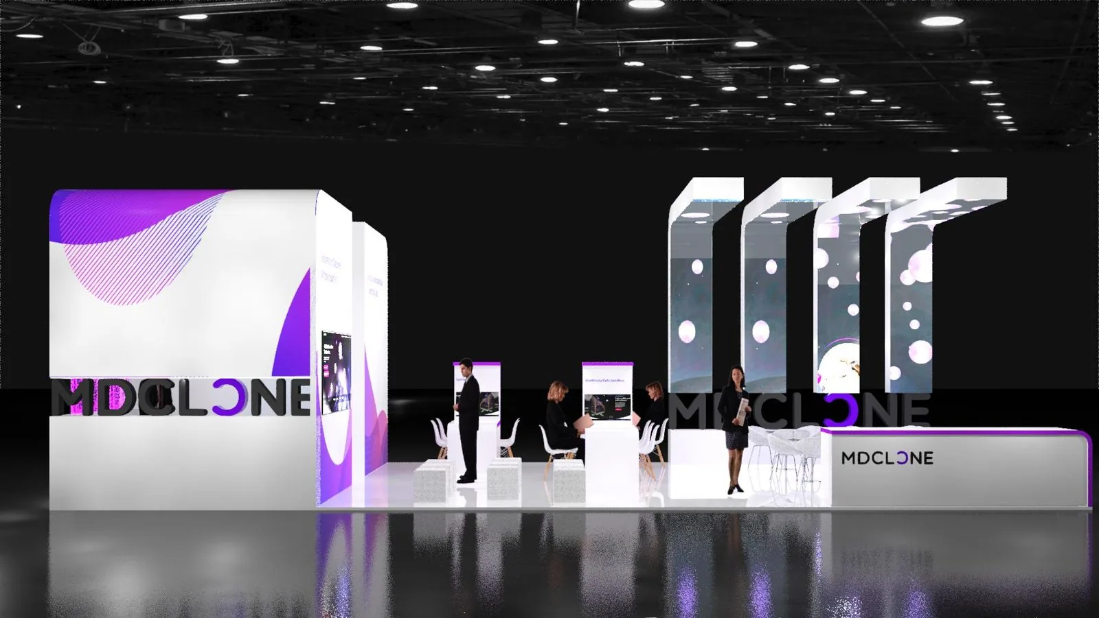 MDClone exhibition booth render