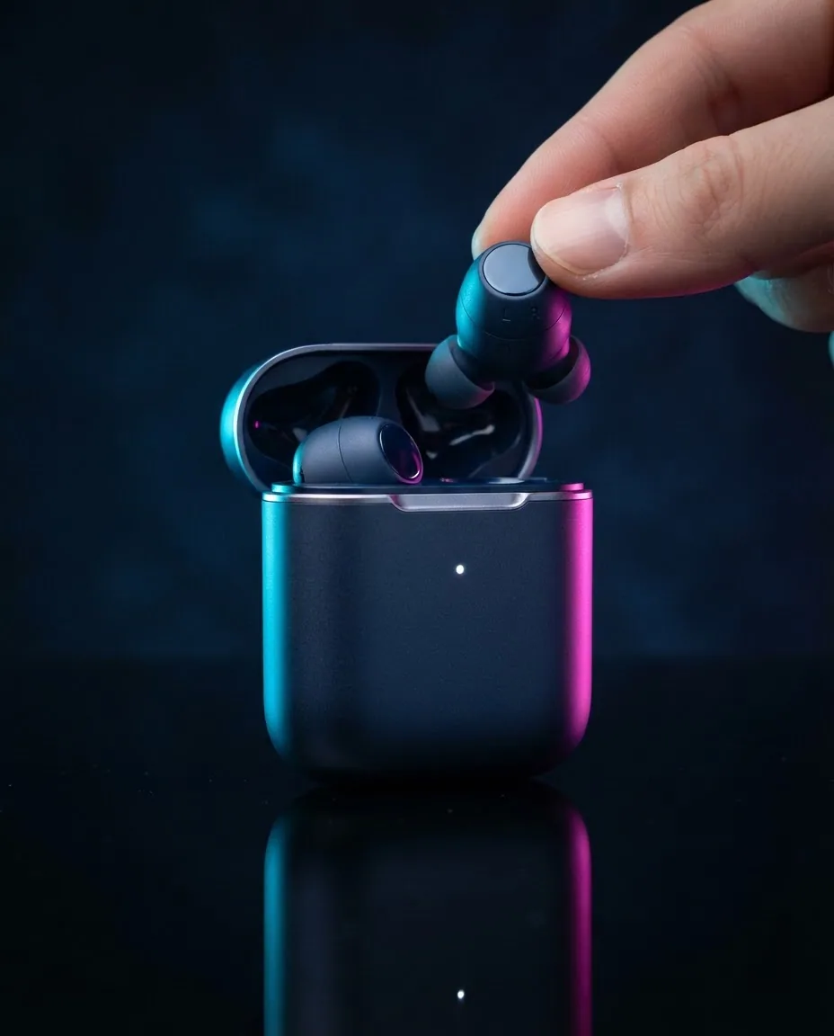Mody earbuds lifted from their case