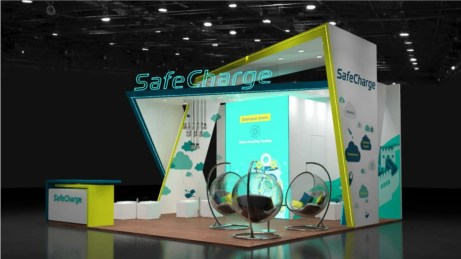 SafeCharge booth render