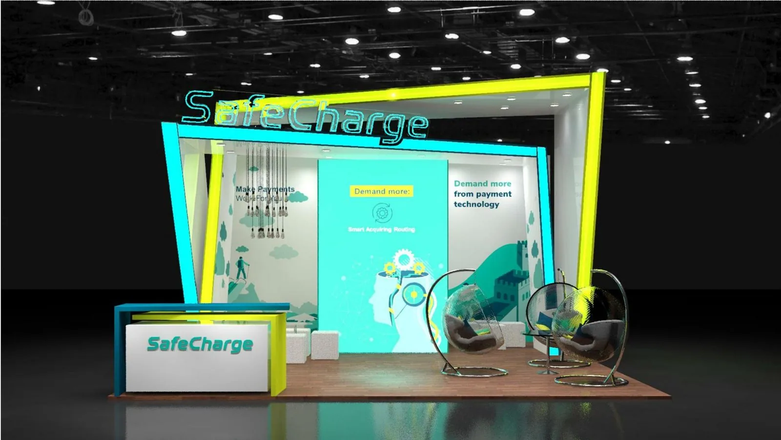 SafeCharge booth render