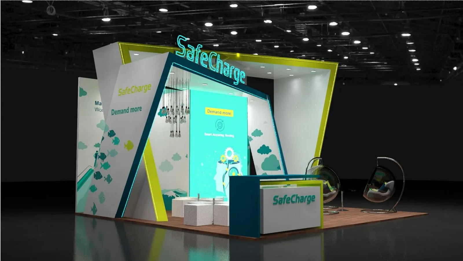 SafeCharge booth render