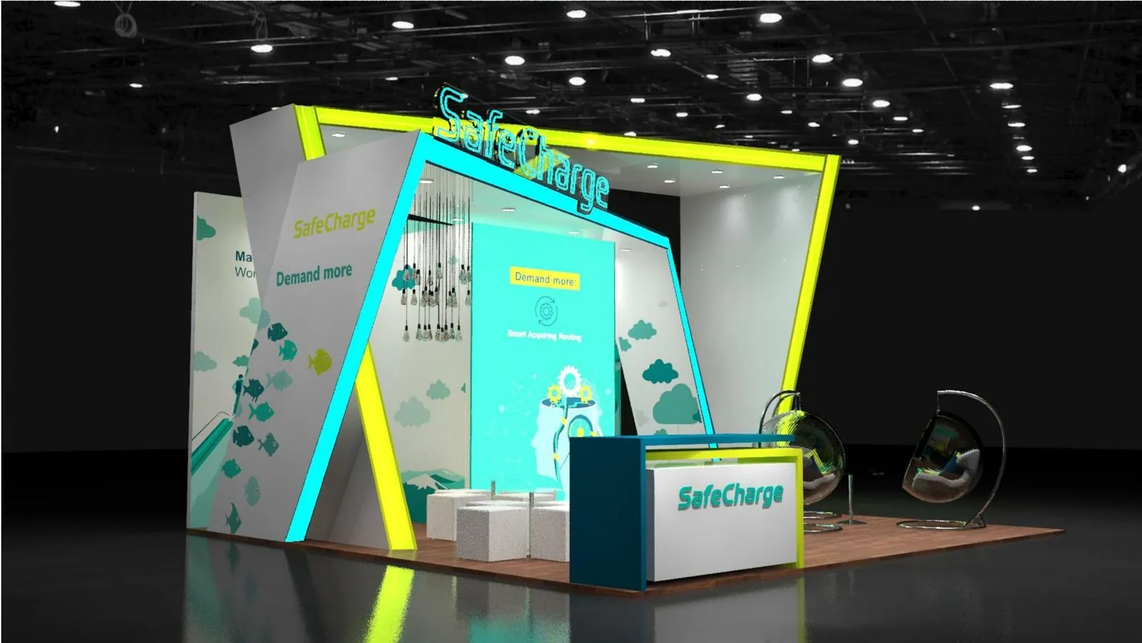 SafeCharge booth render