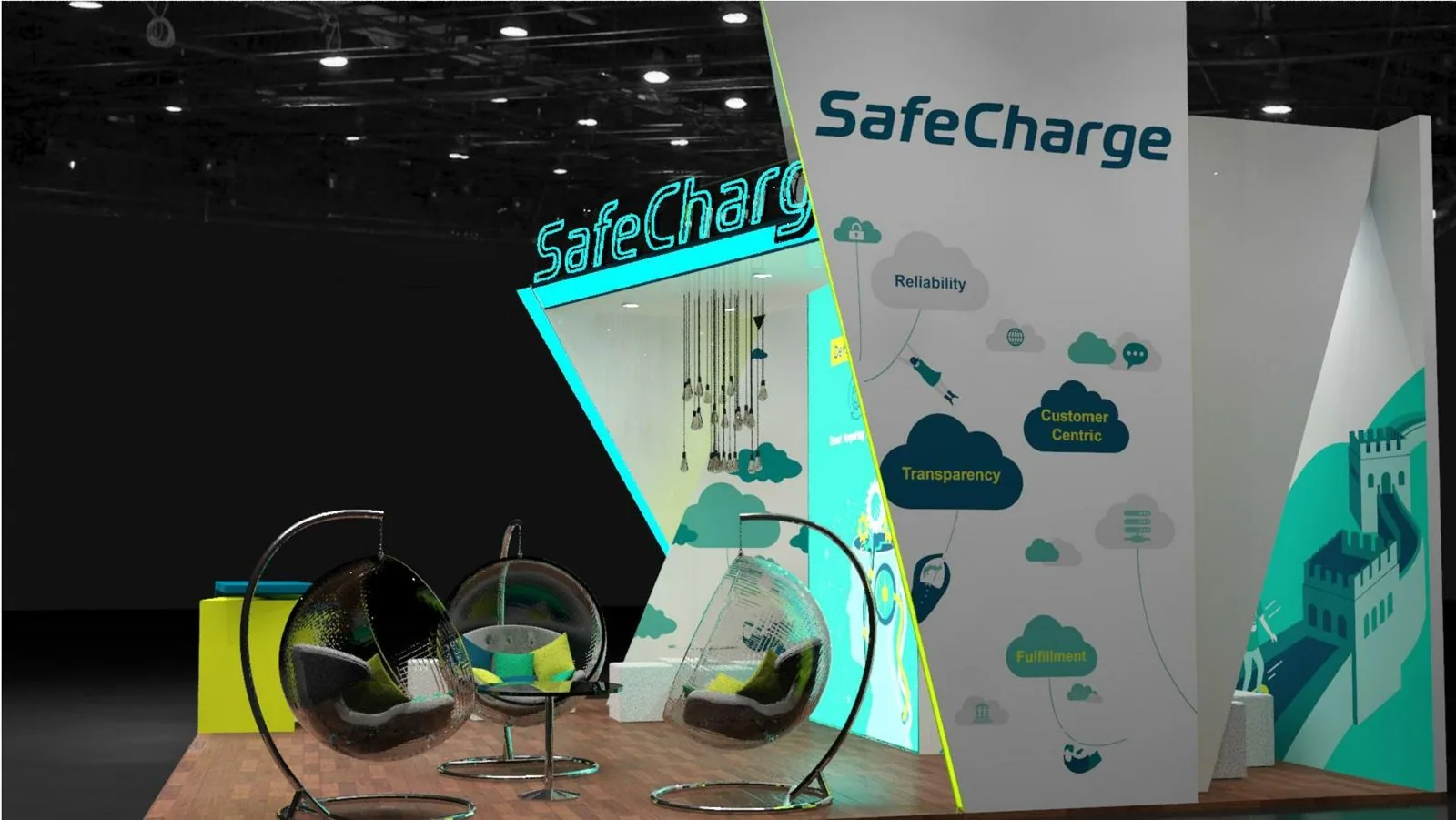 SafeCharge booth render