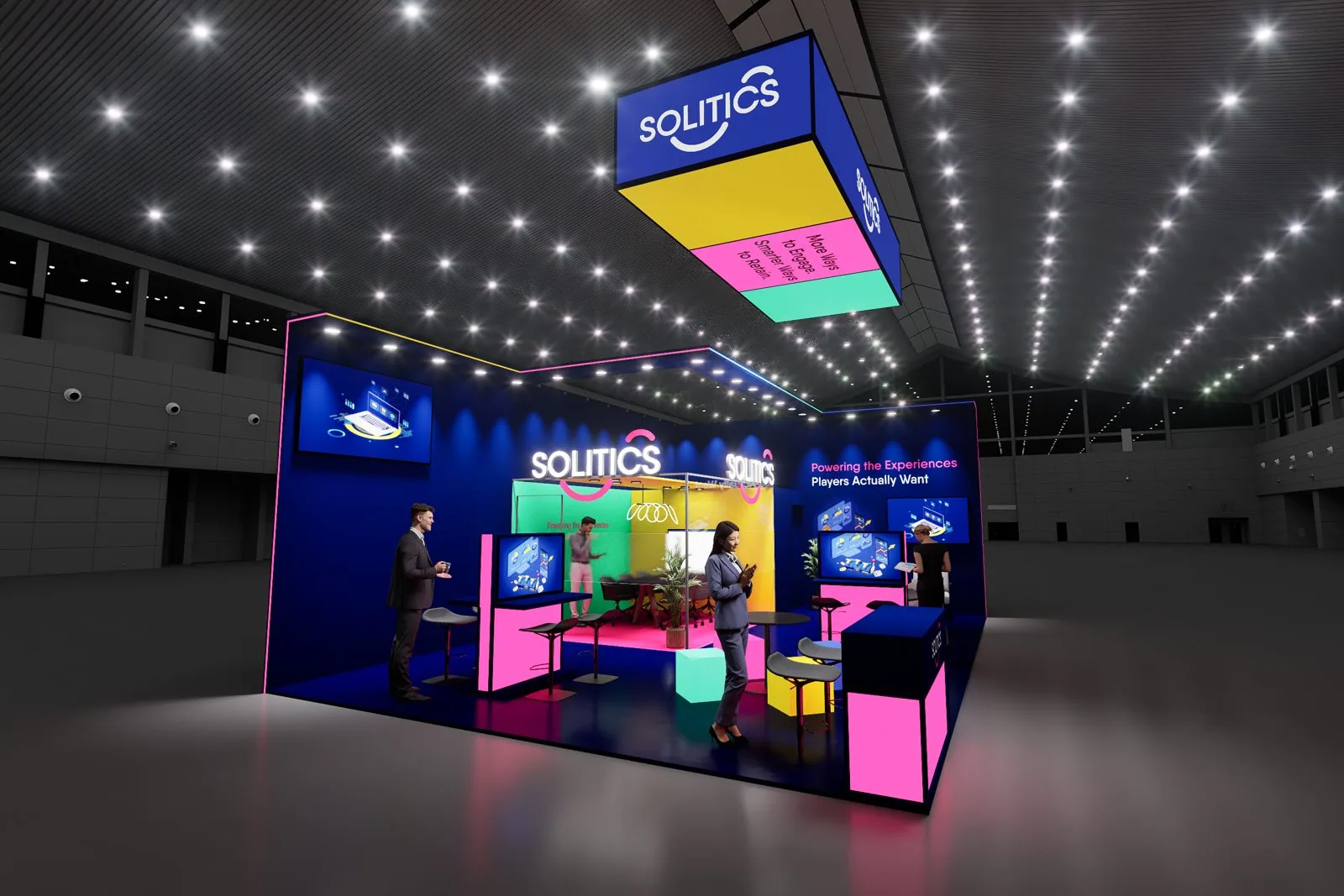 Solitics exhibition booth render