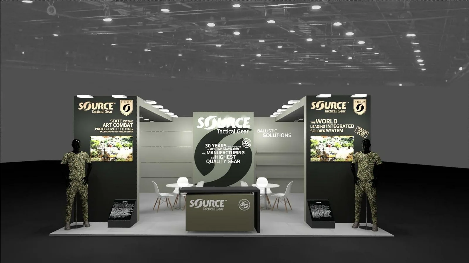 SOURCE Tactical Gear compact booth render