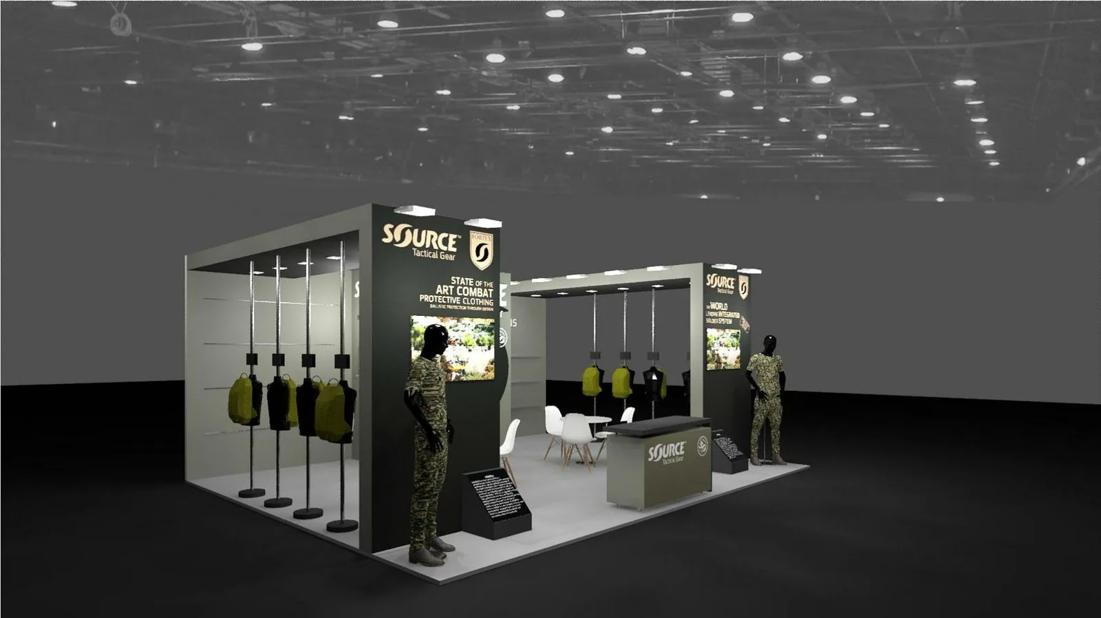 SOURCE Tactical Gear compact booth render