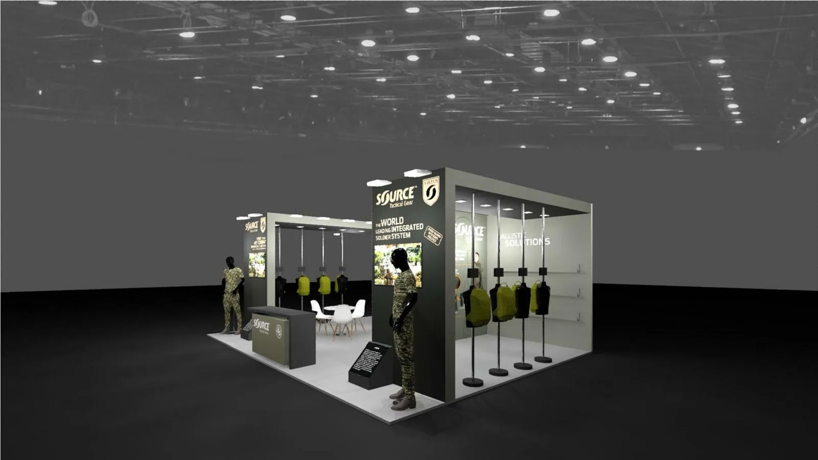 SOURCE Tactical Gear compact booth render