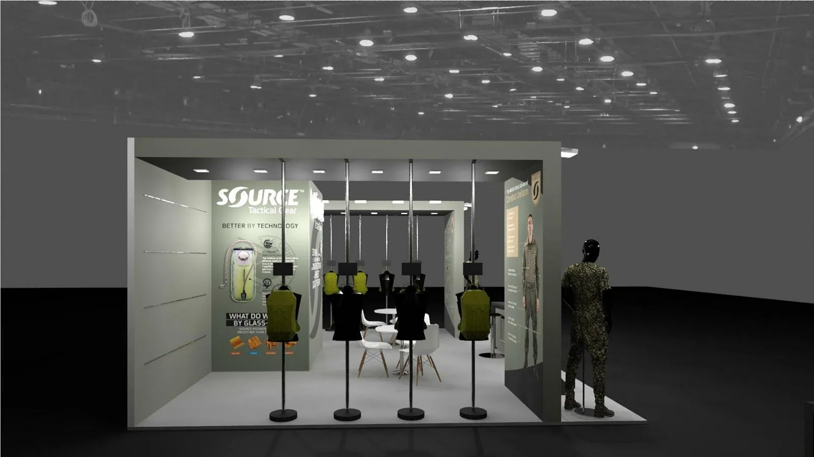 SOURCE Tactical Gear compact booth render