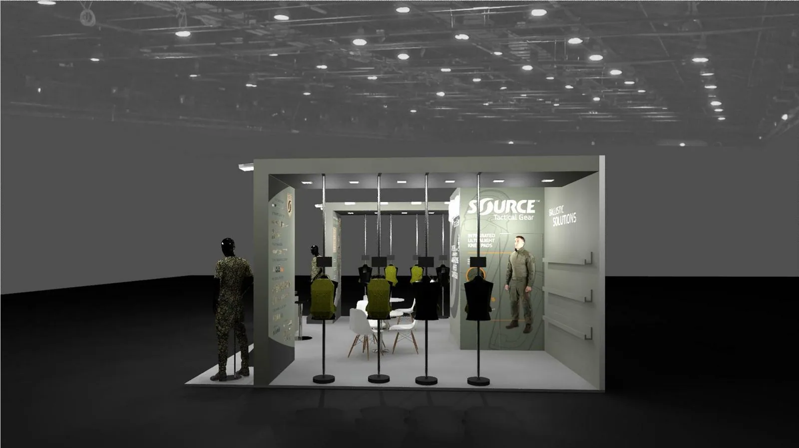 SOURCE Tactical Gear compact booth render