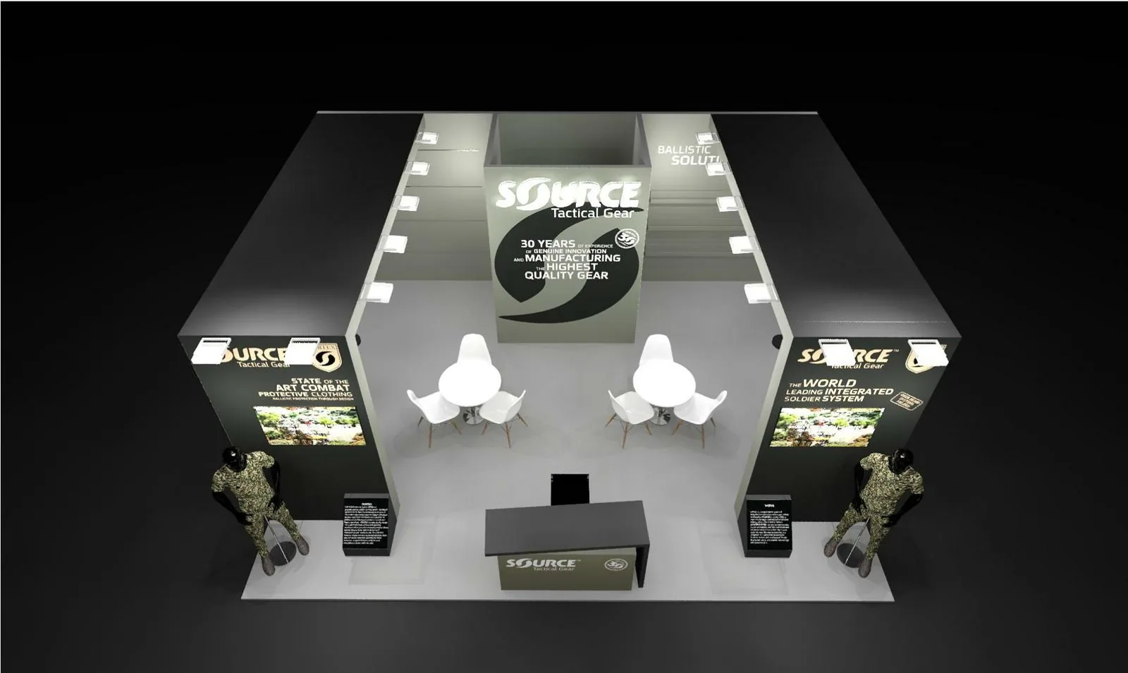 SOURCE Tactical Gear compact booth render