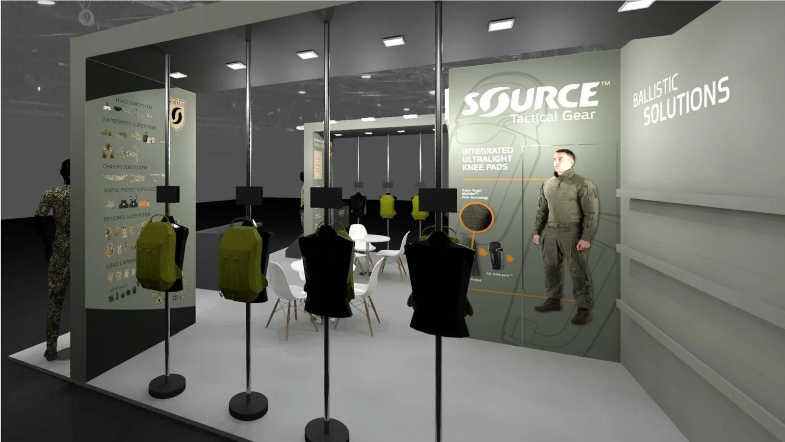 SOURCE Tactical Gear compact booth render