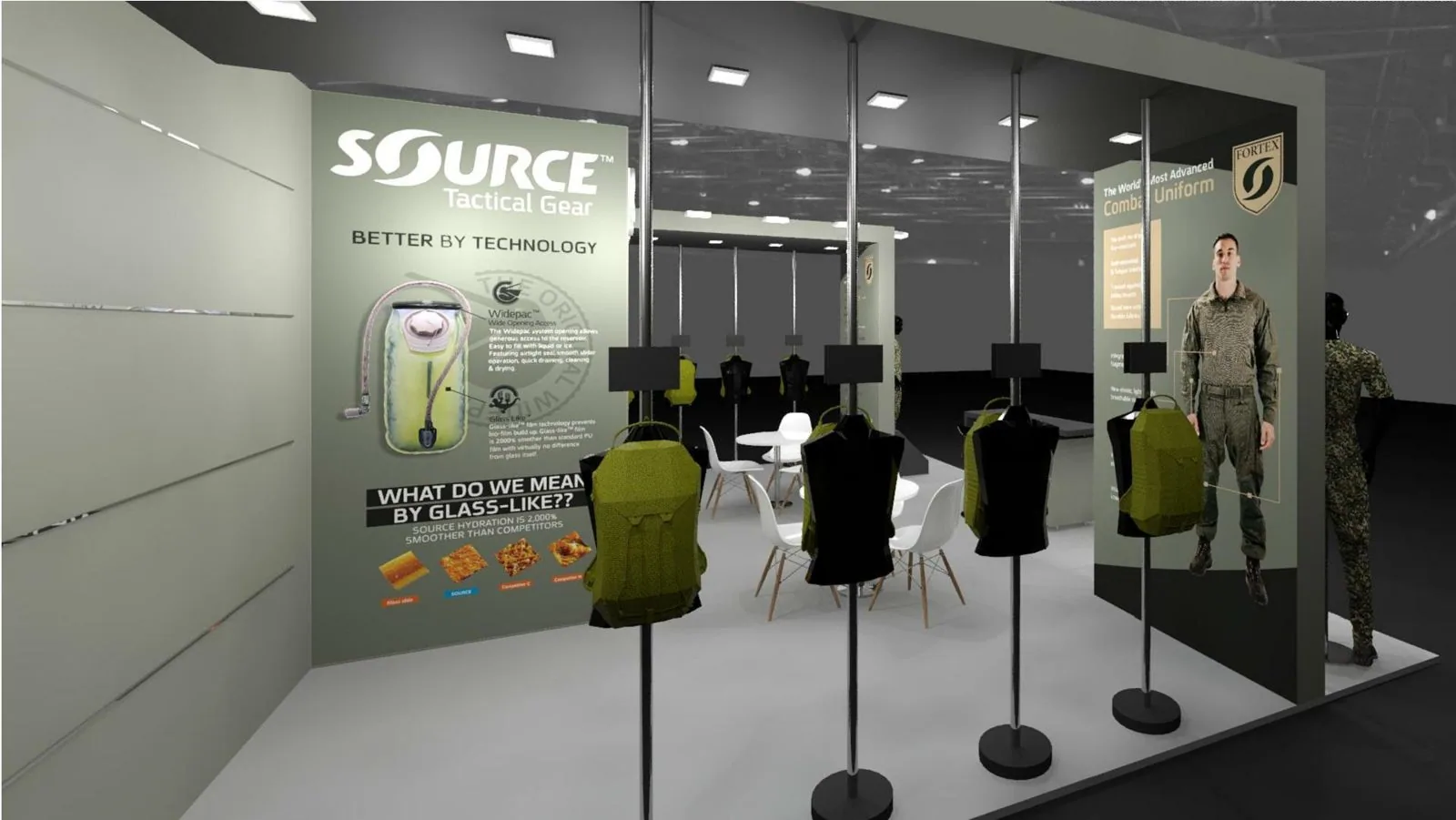 SOURCE Tactical Gear compact booth render