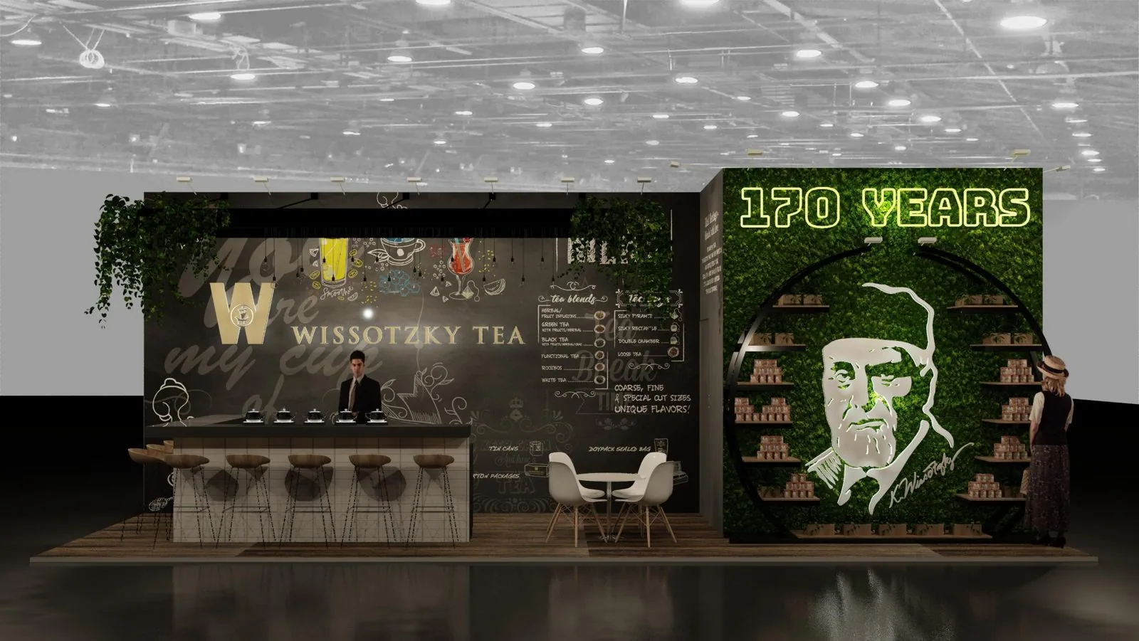 Wissotzky Tea 170 years booth render