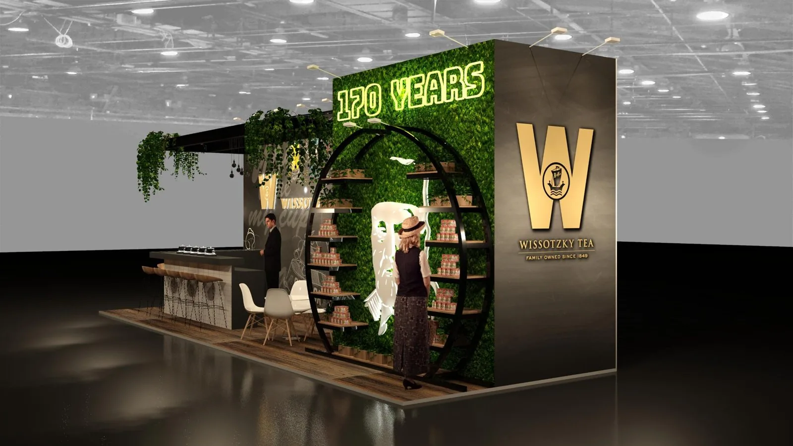 Wissotzky Tea 170 years booth render