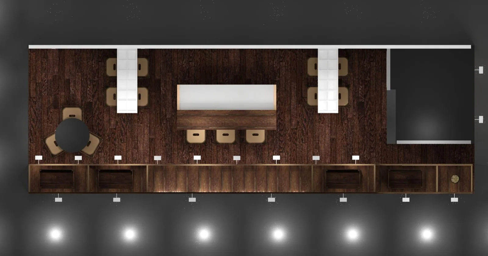 Wissotzky Tea shelf booth render
