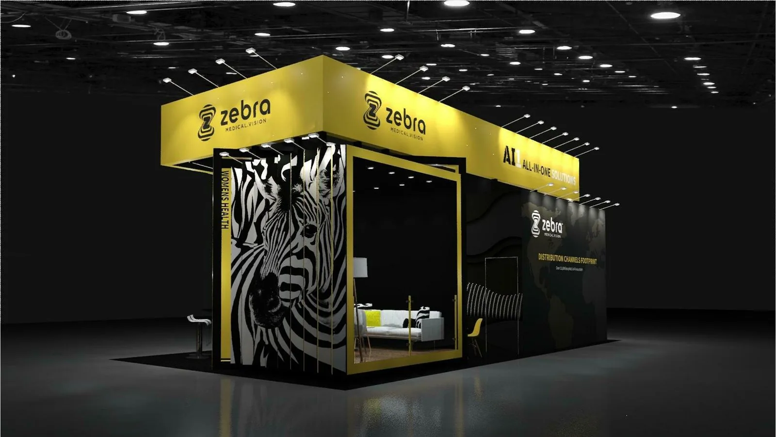 Zebra Medical Vision island booth render