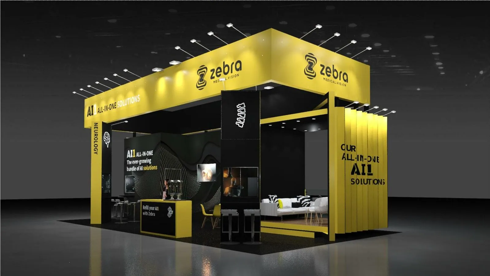 Zebra Medical Vision island booth render