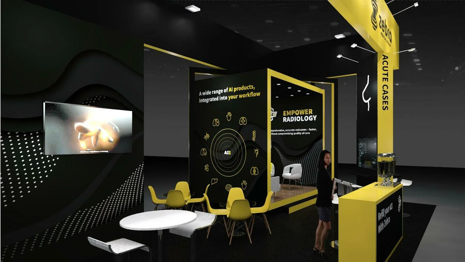 Zebra Medical Vision island booth render