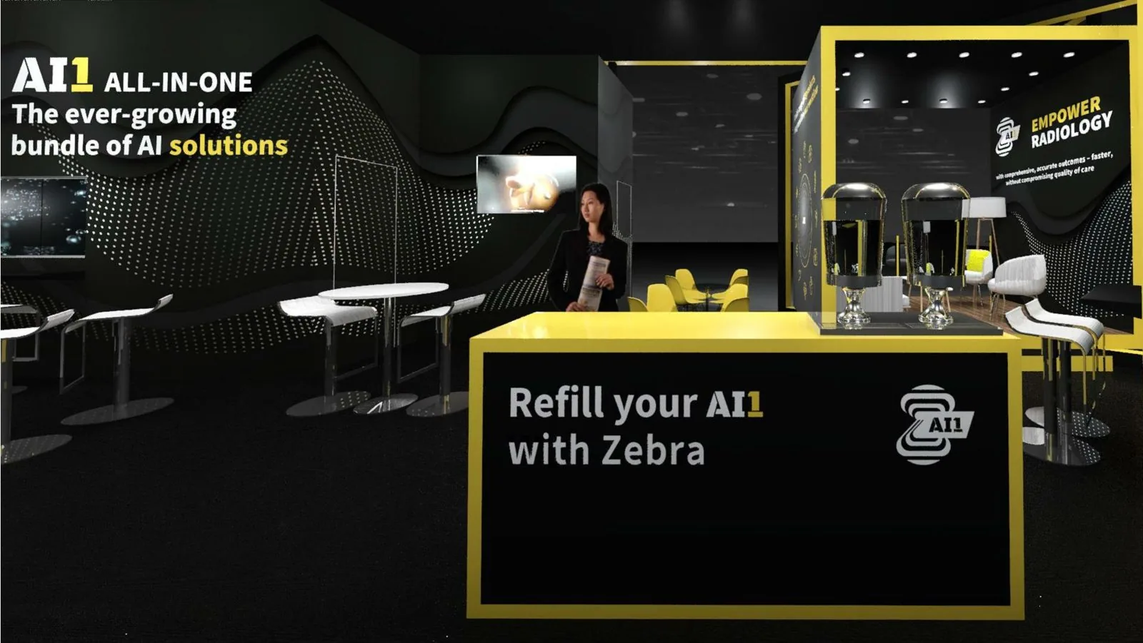 Zebra Medical Vision island booth render
